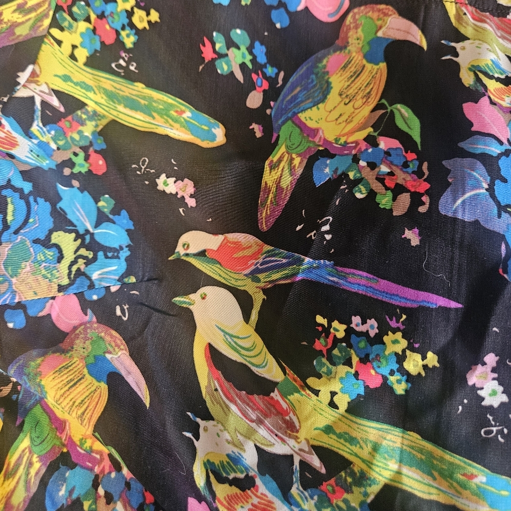 Bird Print Mini Dress